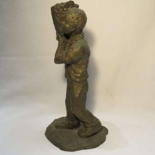 Set of Bronzed resin sculptures of winemakers by Miriam Schwartz
