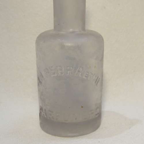 Antique glass perfume bottle LA PEBRA