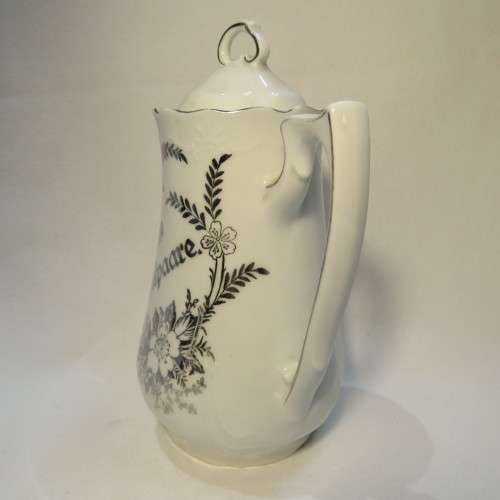 German made coffee pot - For a Jubilee couple early 1900`s - Fine porcelain