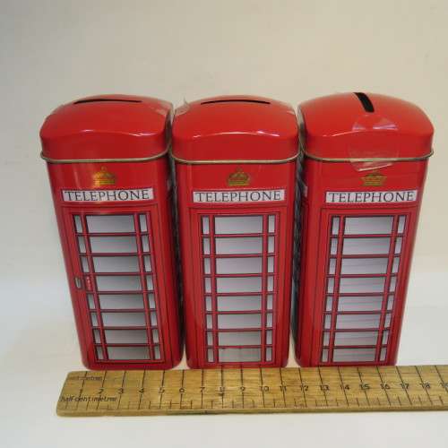 Lot of 3 savings boxes - With English breakfast tea inside