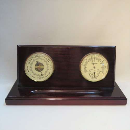 Barometer thermostat pen stand for desk