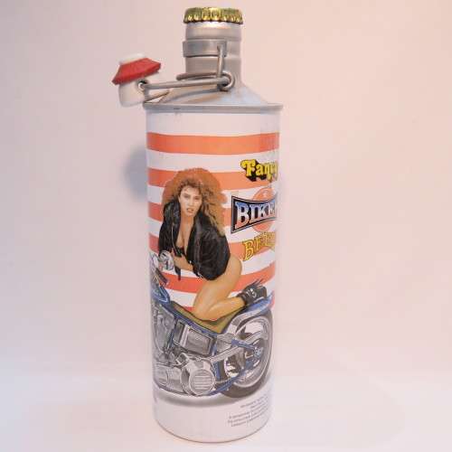 Vintage Fancy Biker beer tin bottle - Still sealed - Not to be consumed