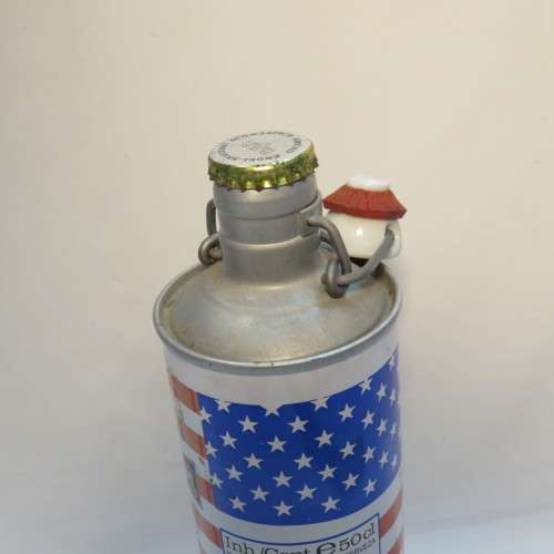 Vintage Fancy Biker beer tin bottle - Still sealed - Not to be consumed