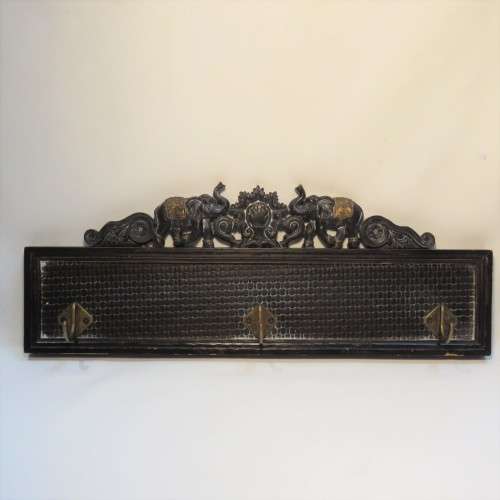 Elephant themed coat hanger plaque