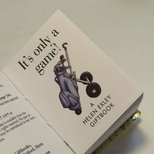 Golf - It`s only a game - Miniature gift book