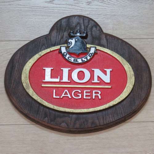 Lion Lager foam plaque - Size 36 x 43 cm