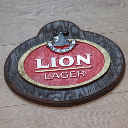 Lion Lager foam plaque - Size 36 x 43 cm