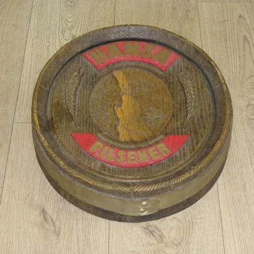 Hansa Pilsener foam barrel end wall hanging - Size 51 x 48 cm