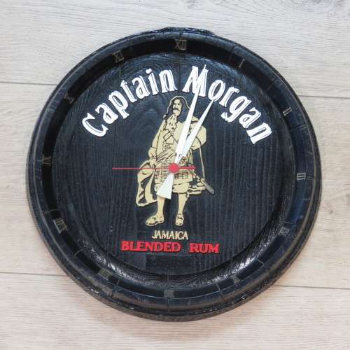 Captain Morgan Blended Rum foam barrel clock - Size 38 x 38 cm