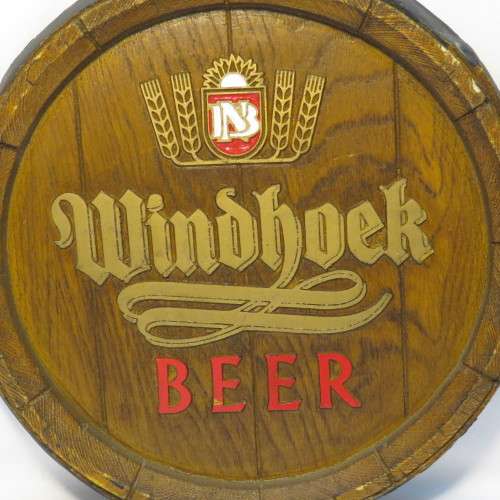 Vintage bar wall hanging decoration plaque - Windhoek Beer - Foam mini side barrel