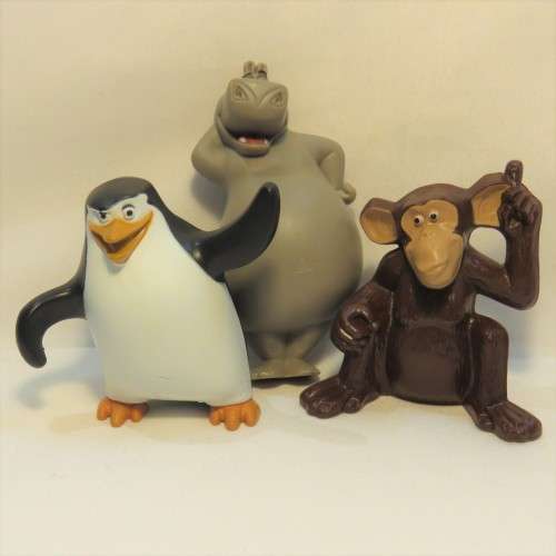 Lot of 3 Macdonalds toys - Madagascar movie