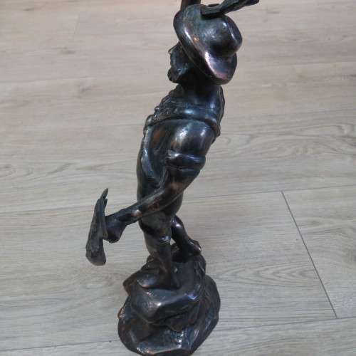 Brass coloured Alpen soldier on stand - 42 cm High