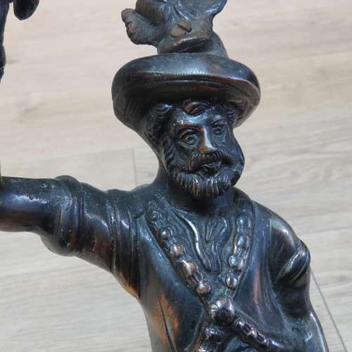 Brass coloured Alpen soldier on stand - 42 cm High