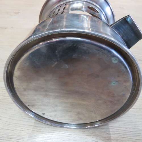 Vintage Broggi burner/food warmer with 3 adapter plates - 26 cm High - Base 19 x 19 cm