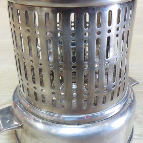 Vintage Broggi burner/food warmer with 3 adapter plates - 26 cm High - Base 19 x 19 cm