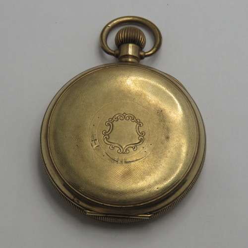 Antique Elgin goldplated pocketwatch for spares - Not working - No glass