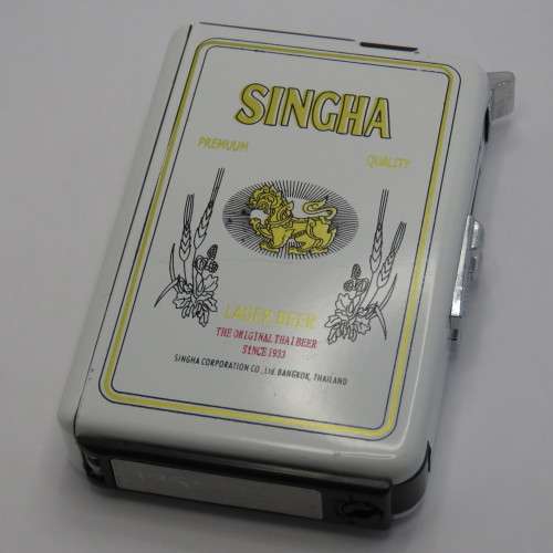 Singha Beer cigarette dispenser, lighter combo