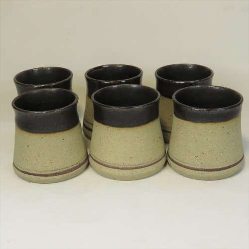 Lot of 6 earthware sherry glasses
