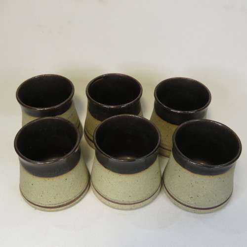 Lot of 6 earthware sherry glasses