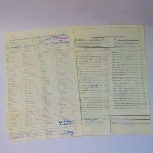 Lot of SADF kit issue documents of FJAM van Wyngaard