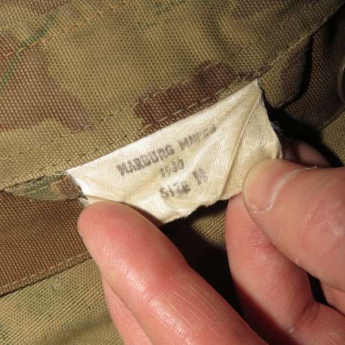 Koevoet camo pattern Task Force bush jacket buttons missing in front - Some holes on back