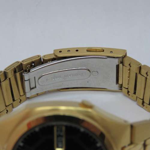 Seiko 5 Automatic mens watch with black dial - Gold tone - 7S26-02H0 - Excellent condition