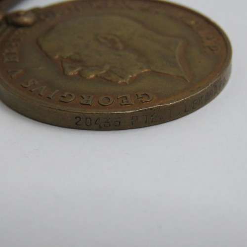 Rare WW1 Bronze War medal issued to 2Q435 Pte. I. Lekarapa of SA Native Labour Corps