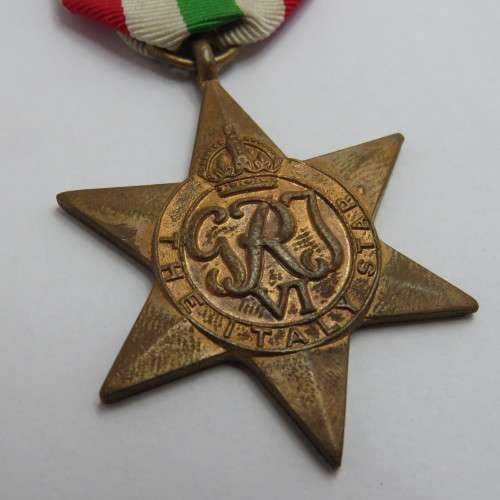 WW2 Italy Star issued to M26606 J Mathyse