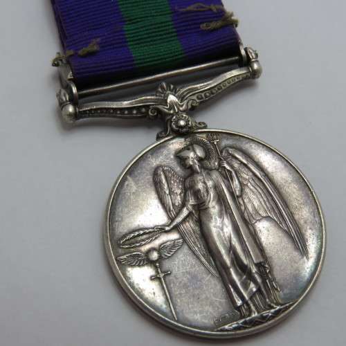 General Service medal Palestine 1945-48 issued to AS.6875 Sergeant J.Mofoka A.P.C