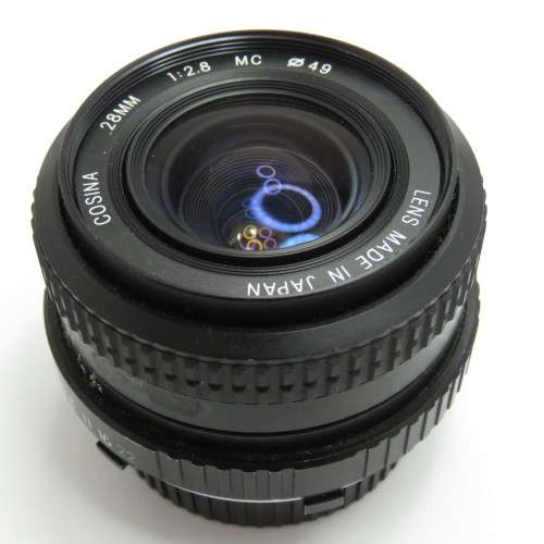 Cosina 28 mm lens for Minolta 1:2.8