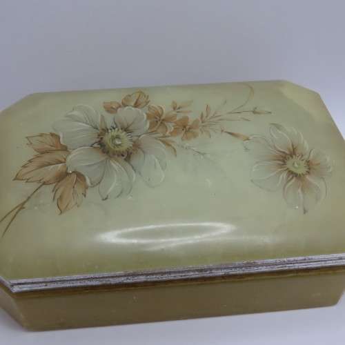 Vintage Italian Alabaster jewellery box - Circa 1950