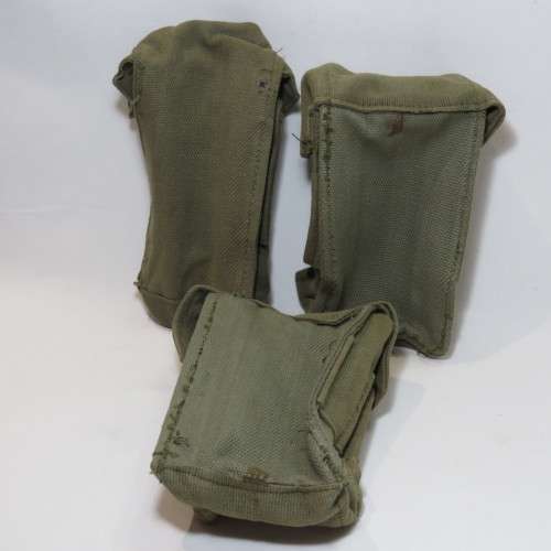 Lot of 3 SADF R1 ammo pouches - Without straps