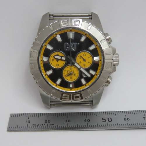 CATerpillar mens quartz chronograph watch - Working - No strap