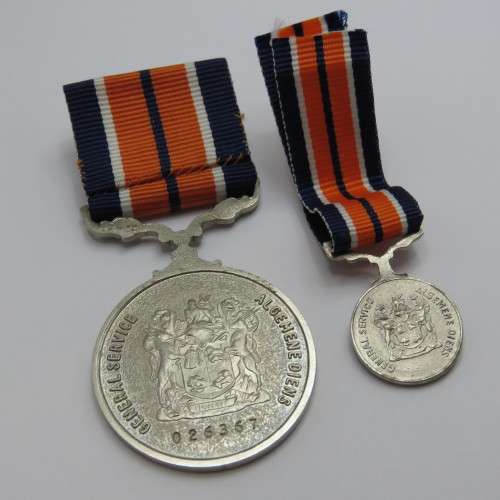 SADF General Service medal and miniature - #026367