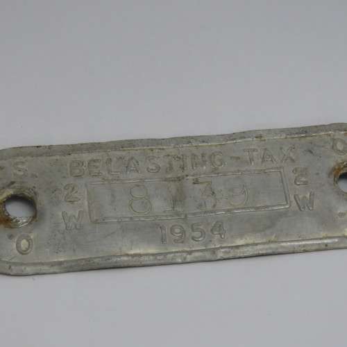 1954 Orange Free State 2W tax tag - #8139