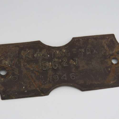 1946 Orange Free State 4W tax tag - #5627