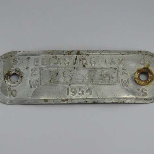 1954  Orange Free State 2W tax tag - #26576