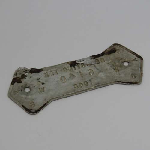 1948 Orange Free State 4W tax tag - #6140