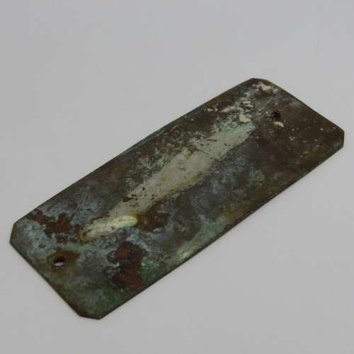 Antique brass name tag - PJ Du Rand, Ninasrust, Westminster