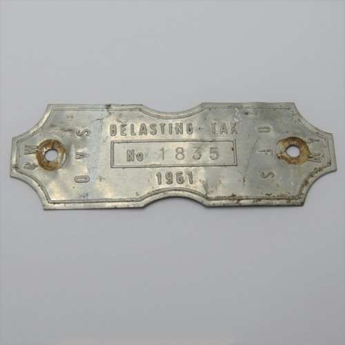 1961 Orange Free State 4W tax tag - #1835