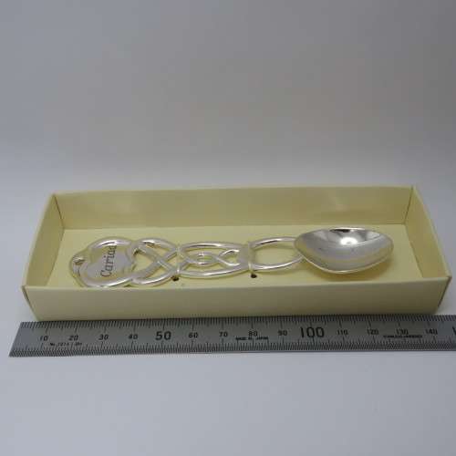 Past Times Cariad chrome plated spoon in original box
