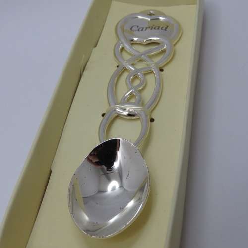 Past Times Cariad chrome plated spoon in original box