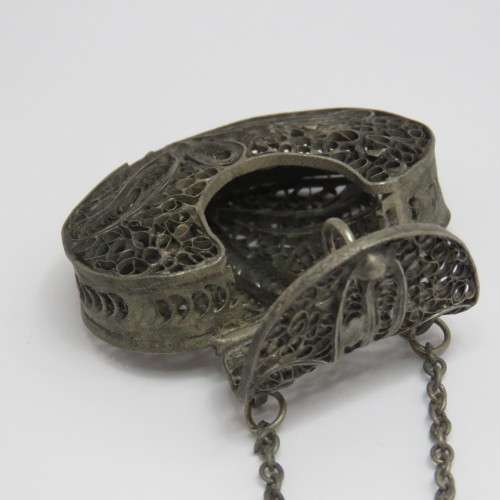 Vintage Filigree money box necklace - Length 38,5 cm