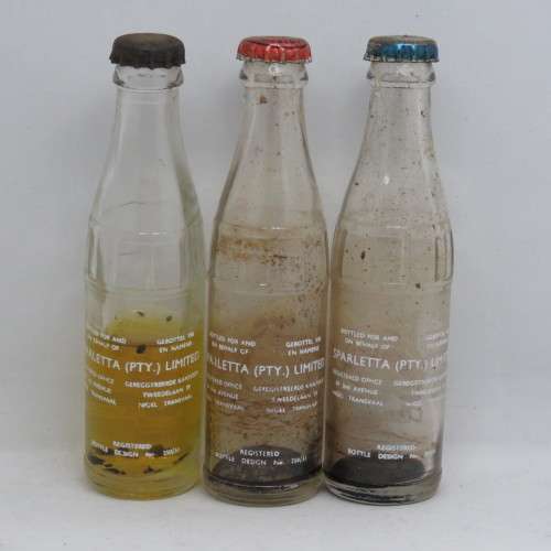 Lot of 3 vintage Sparletta miniature bottles