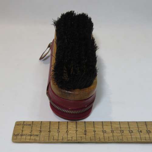 Vintage Cobra shoe polish kit - 2 Tins of polish in zip top holder - Unusual and scarce