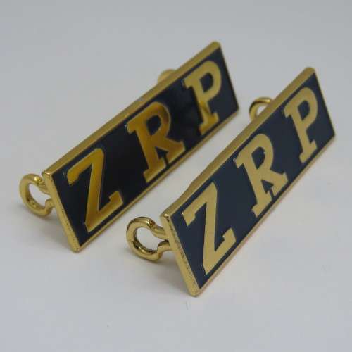 Pair of Zimbabwe Republic Police shoulder titles