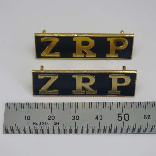 Pair of Zimbabwe Republic Police shoulder titles