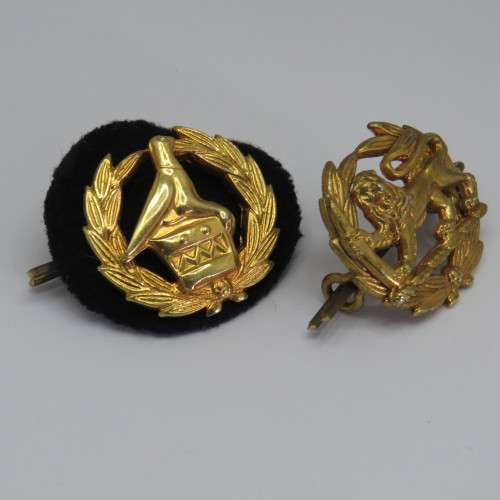 Rhodesia RSAP and Zimbabwe Republic Police Officer rank badges