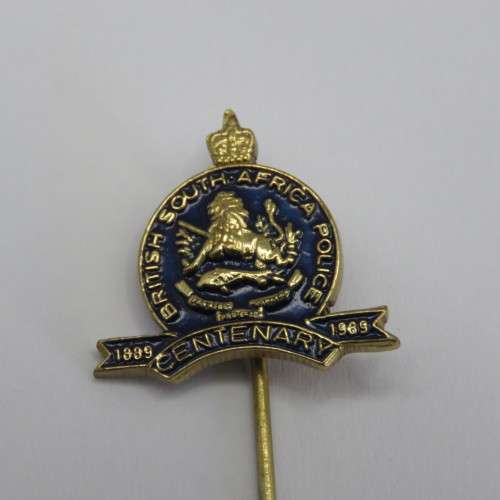 British South Africa Police 1889-1989 Centenary stick pin badge
