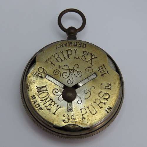 Vintage Triplex money purse pocket coin holder